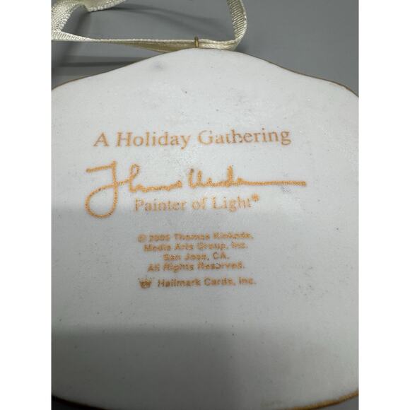 Vintage Hallmark Keepsake Ornament 2000 A Holiday Gathering Thomas Kinkade - Picture 5 of 7